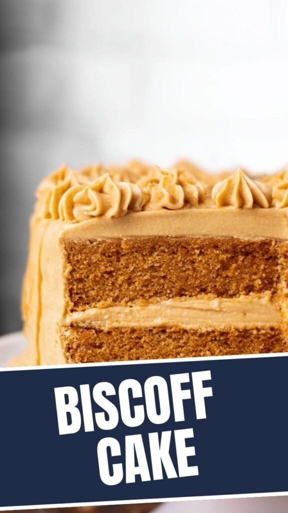 A delectable Biscoff cake with creamy frosting and cookie crumbles.