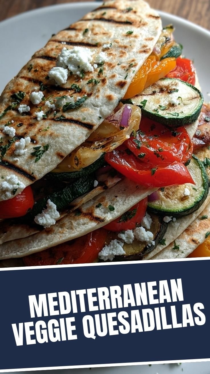 Grilled Mediterranean Veggie Quesadillas