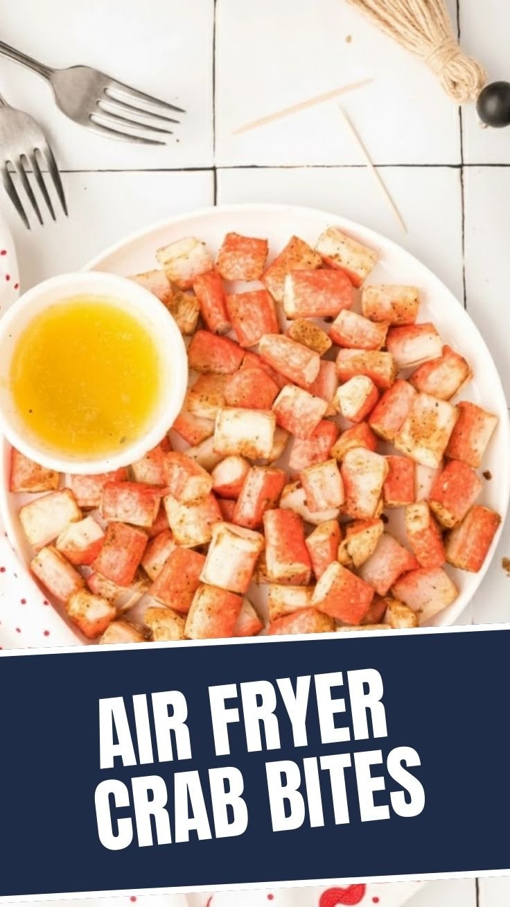 Air fryer crab bites on a plate