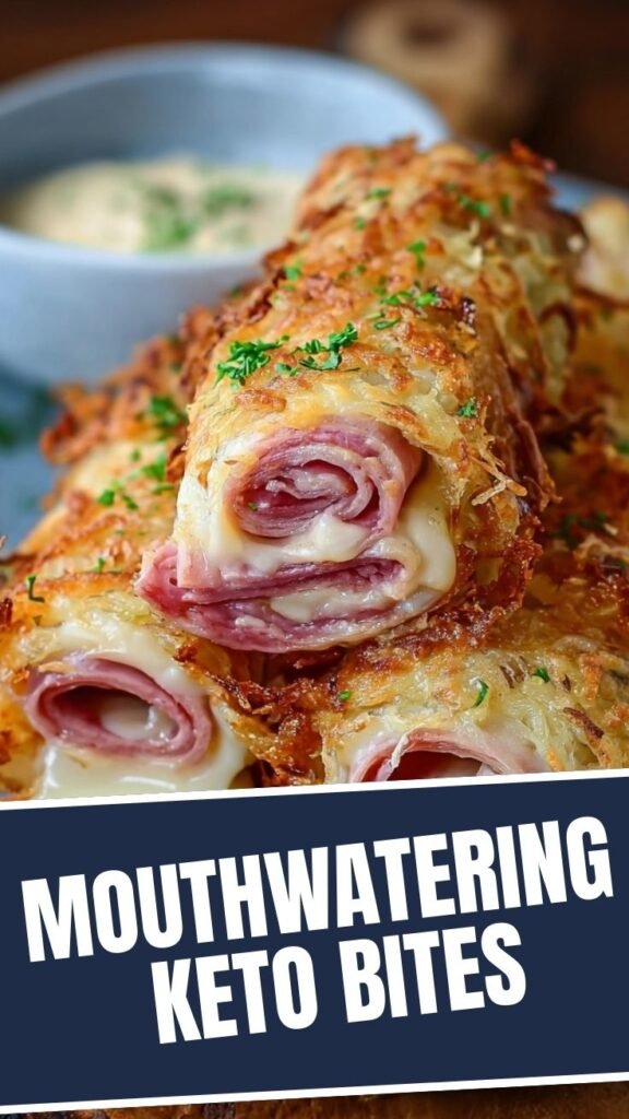 Crispy Reuben Roll-Ups with golden-brown exteriors, perfectly baked.