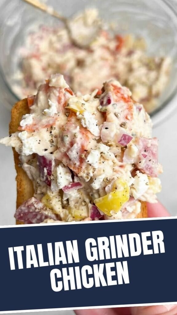 A delectable Italian Grinder Chicken sandwich filled with fresh ingredients