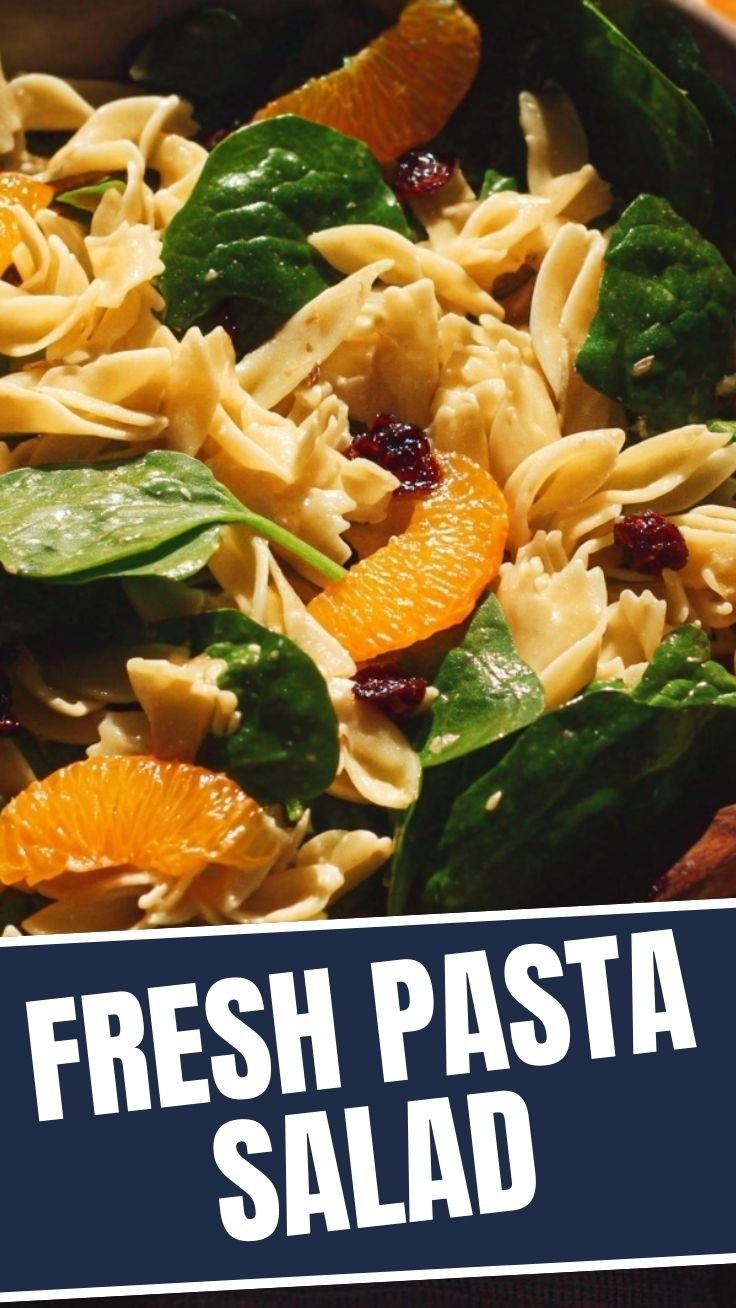 Mandarin Pasta Spinach Salad