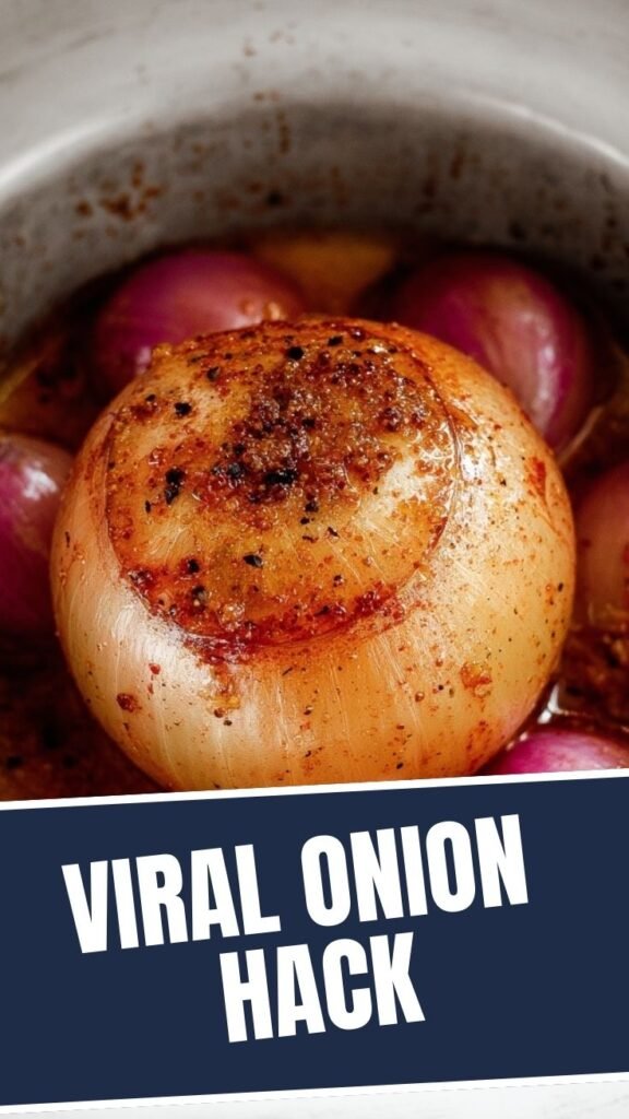 A simple onion boil cooking in a pot of water