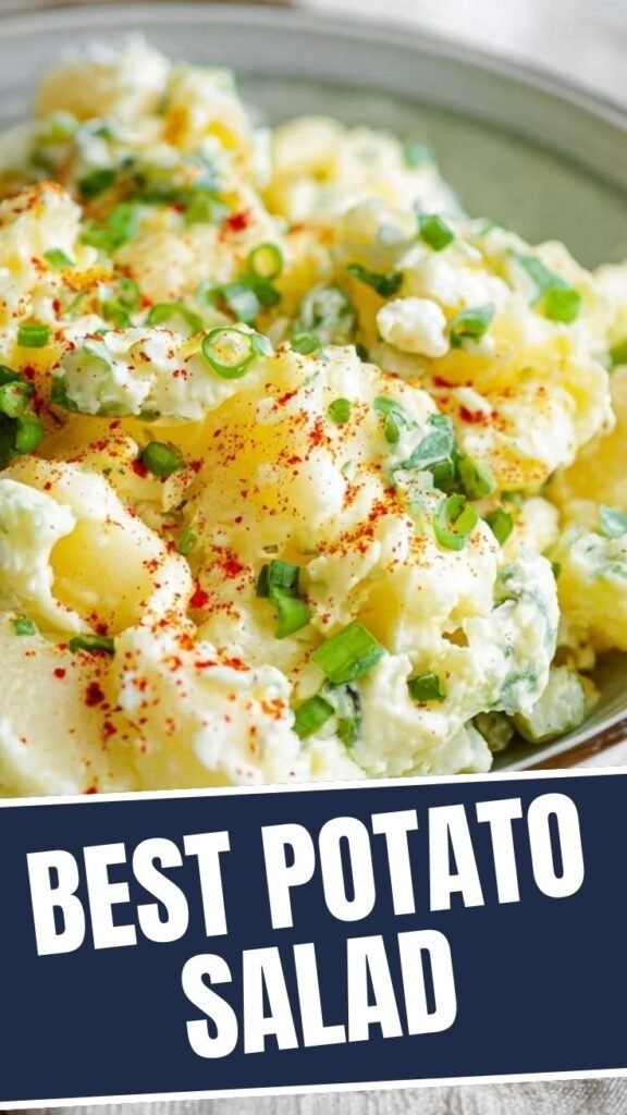 A bowl of fresh potato salad with herbs