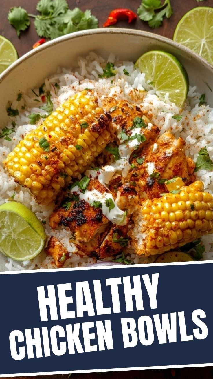 Street corn chicken rice bowl