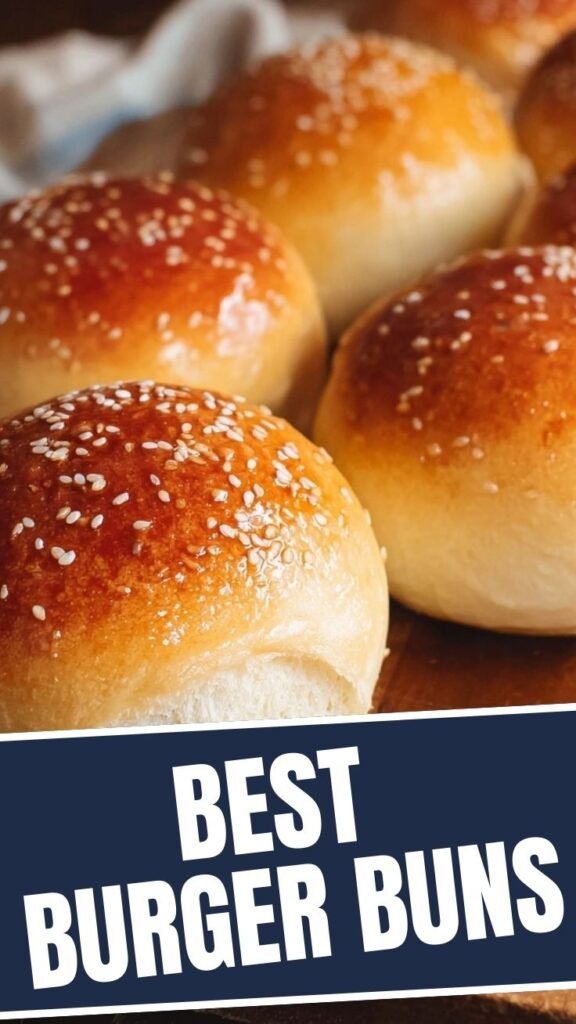 Freshly baked super soft burger buns on a cooling rack.