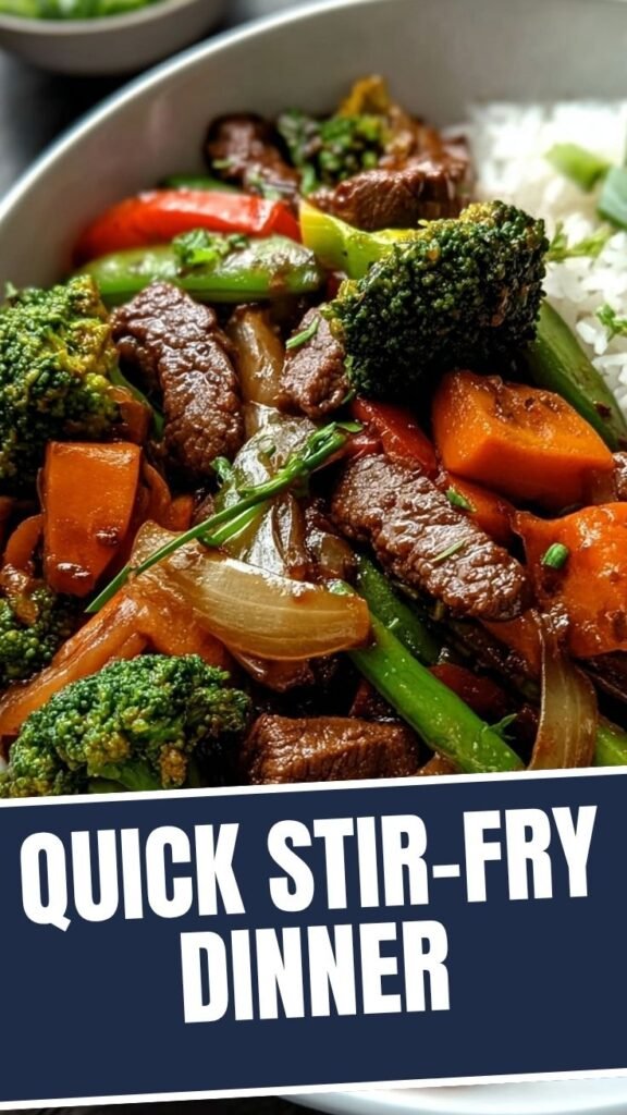 A vibrant beef stir fry with colorful vegetables in a wok
