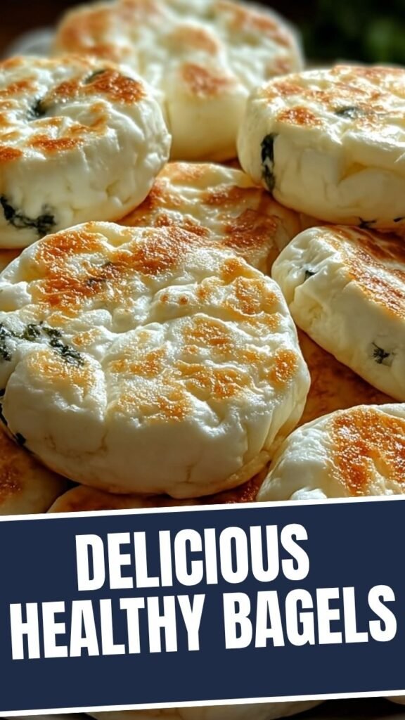 A close-up shot of several freshly baked cottage cheese flagels stacked on a plate