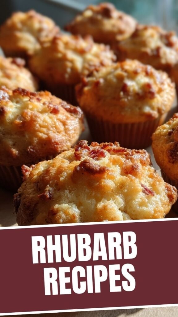 A collection of tempting rhubarb recipes presented beautifully in a cookbook.