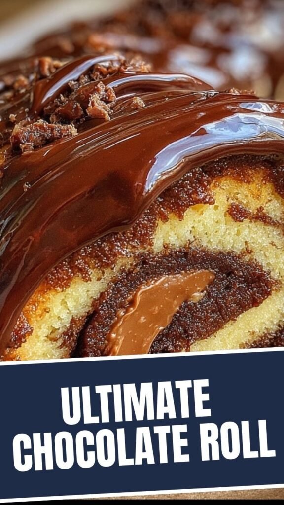 A decadent peanut butter cup chocolate roll, sliced and ready to serve.