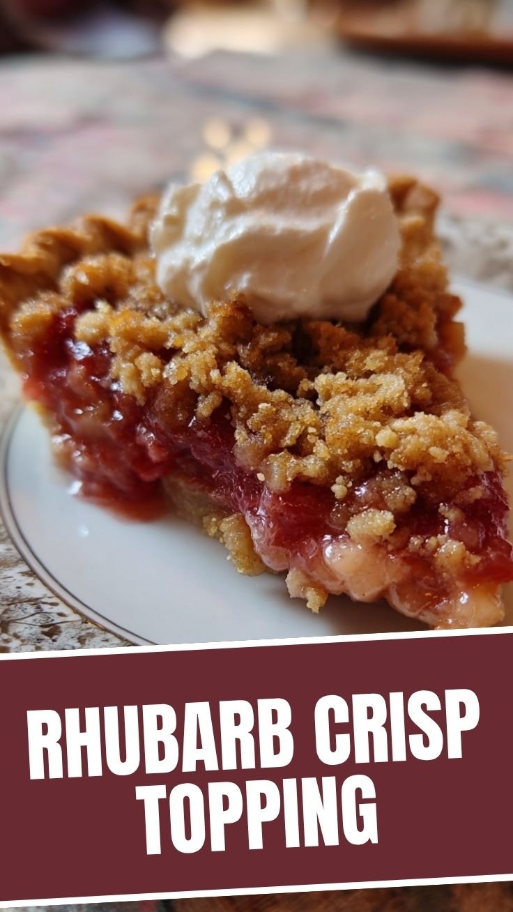 Rhubarb crisp with crumble topping