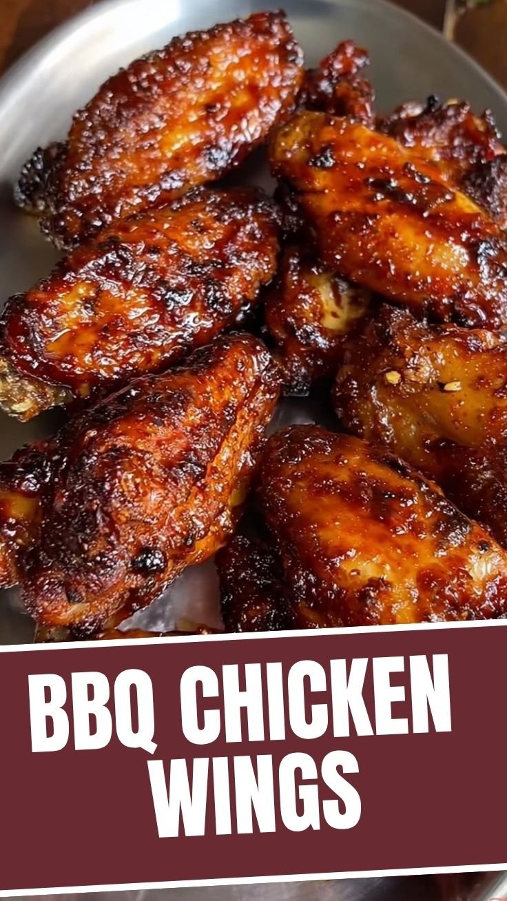 BBQ chicken wings on a grill