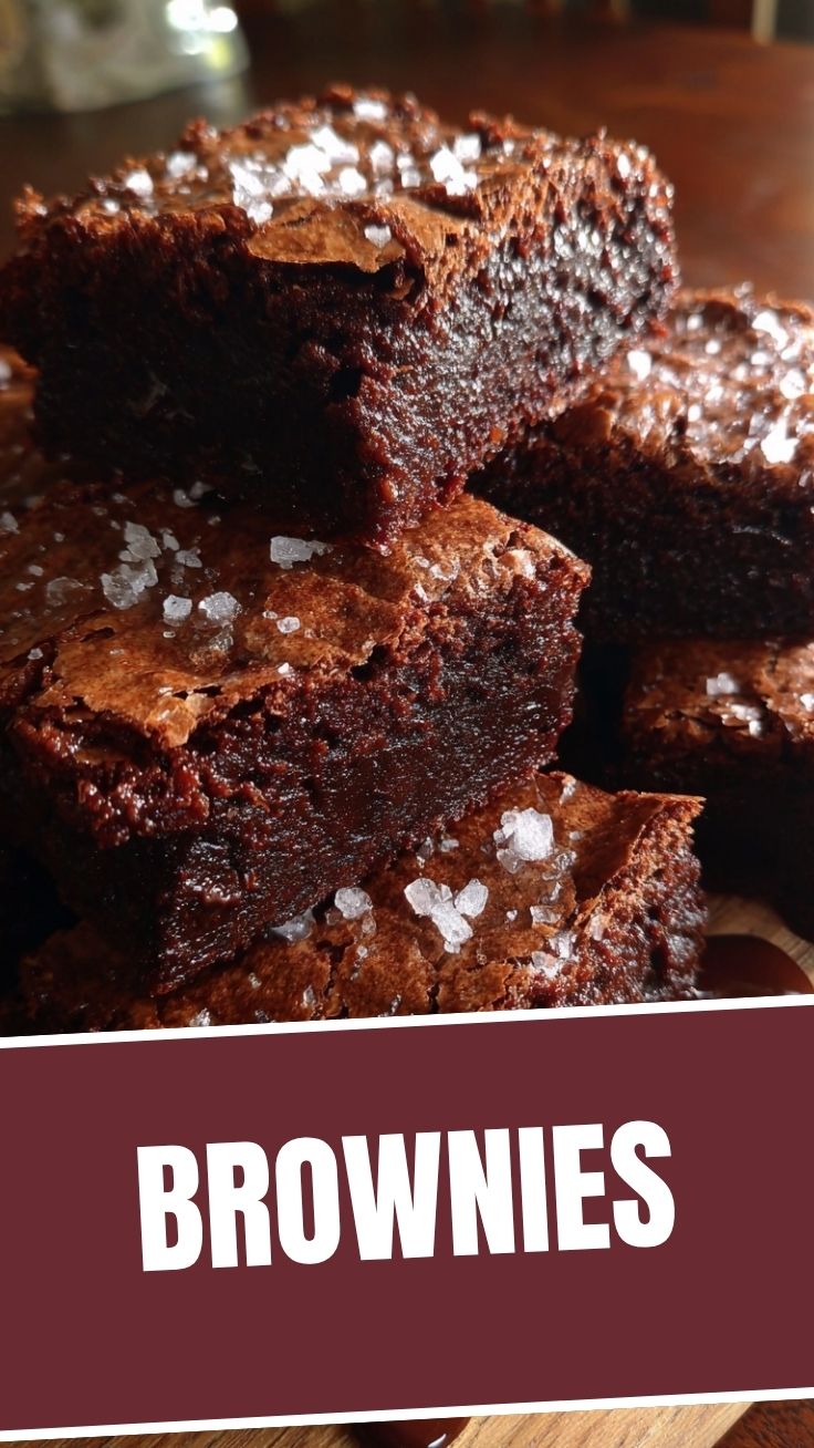 Deliciously moist brownies with a crinkled top texture