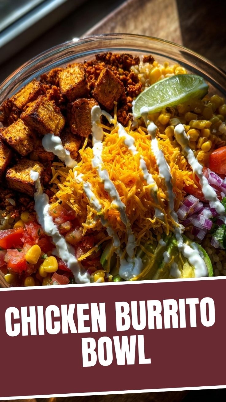 A vibrant and fresh burrito bowl, packed with colorful ingredients