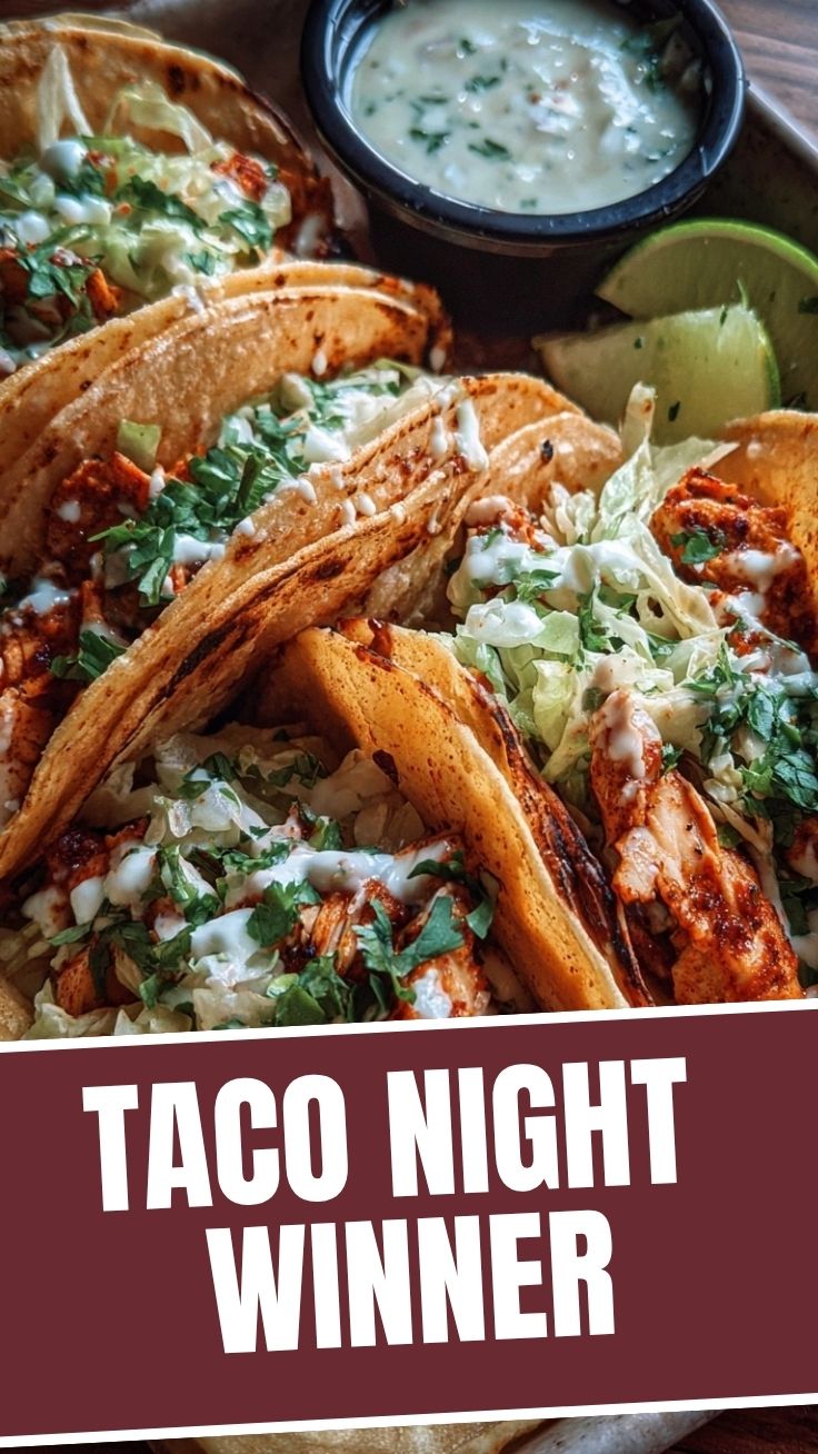 Delicious chicken tacos with various toppings arranged on a platter.