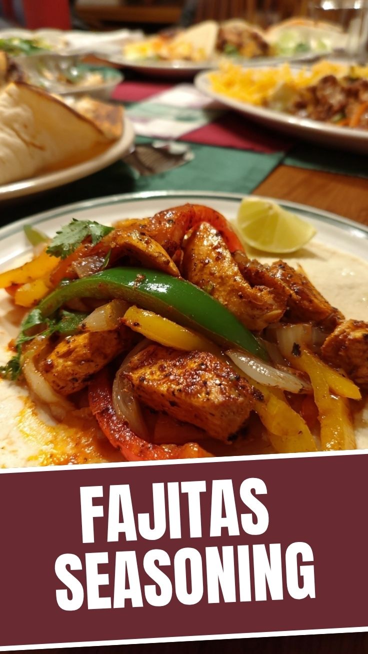 A vibrant skillet of sizzling chicken fajitas with colorful bell peppers and onions.