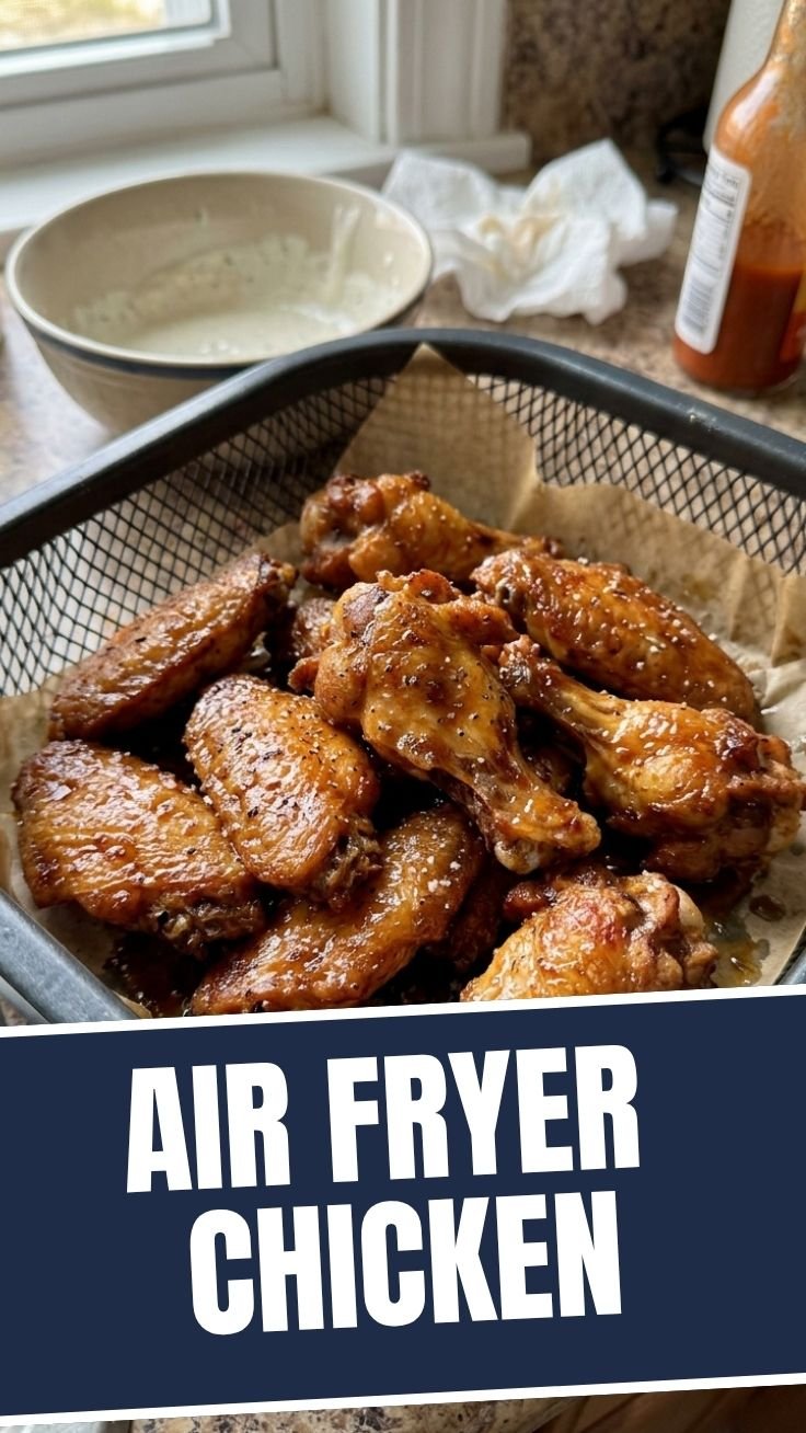 Air fryer chicken wings preparation