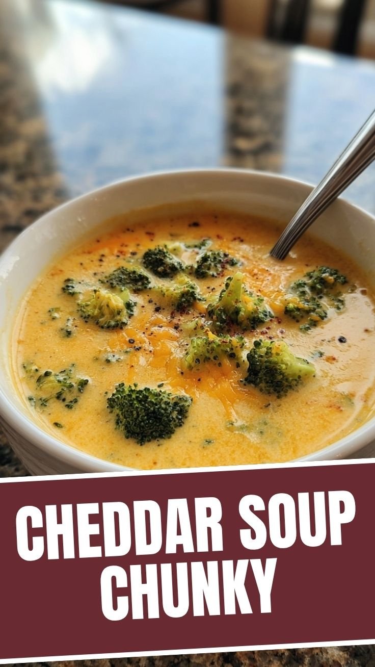 Broccoli cheddar soup in a white bowl