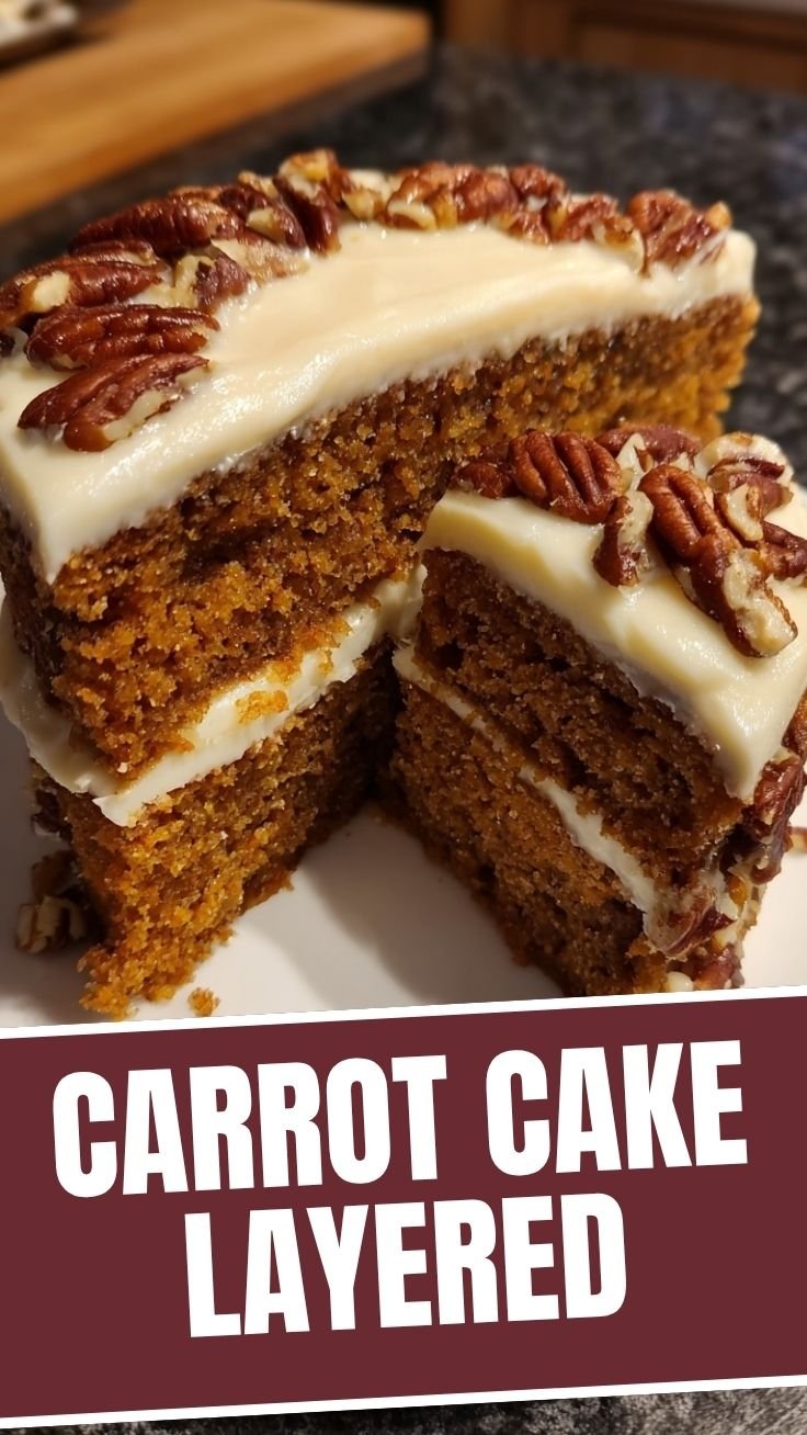Carrot cake with cream cheese frosting