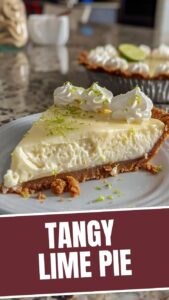 A full, freshly baked Key Lime Pie with a golden-brown crust.