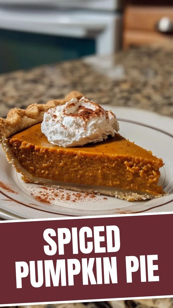 Pumpkin pie preparation on counter