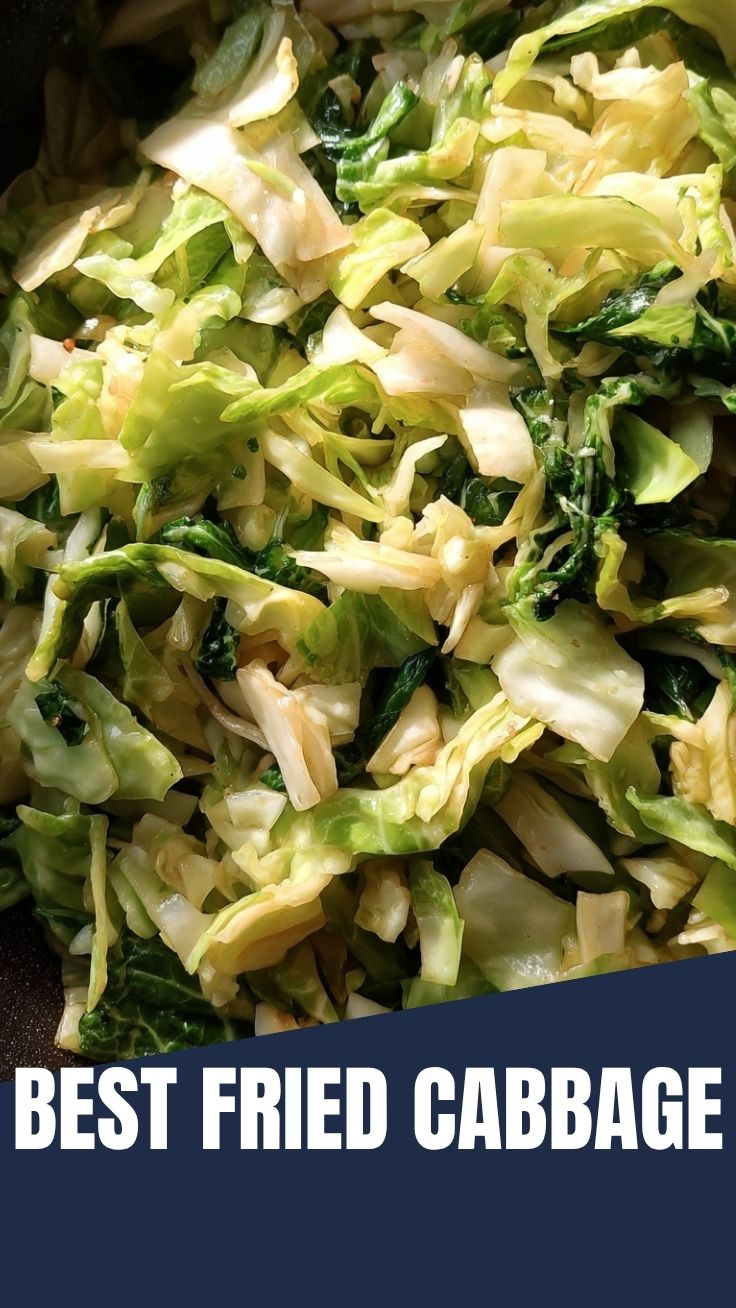 Easy fried cabbage in a skillet