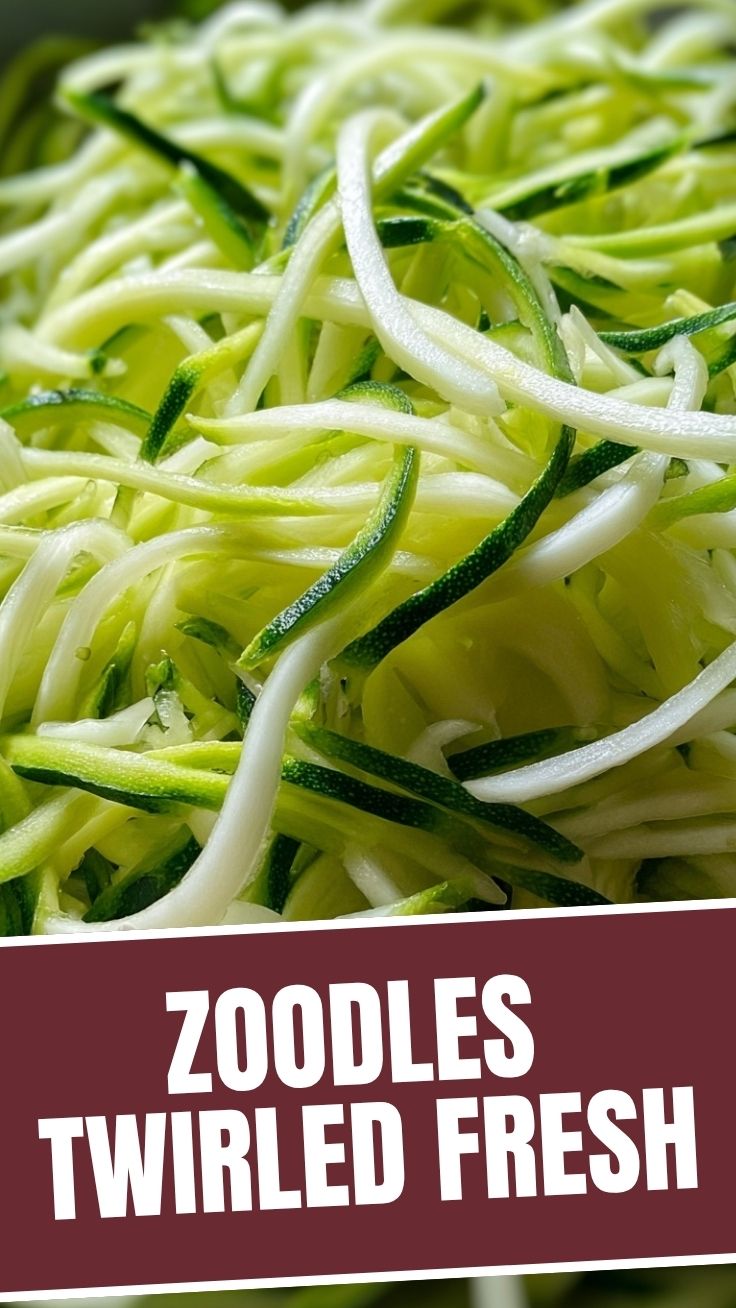 A vibrant bowl of fresh green Zucchini Noodles ready to be served.