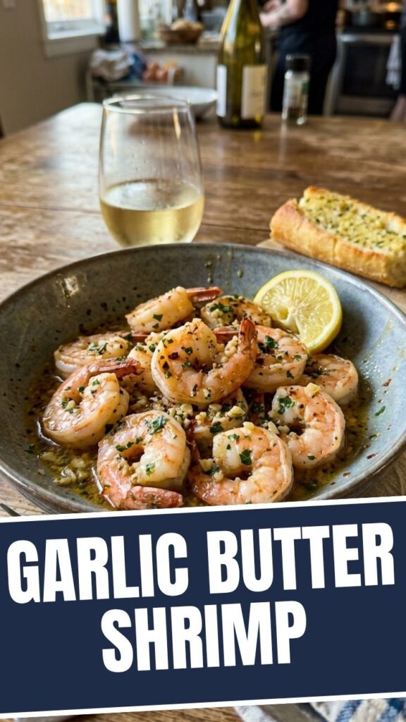 Delicious garlic butter shrimp cooked to perfection