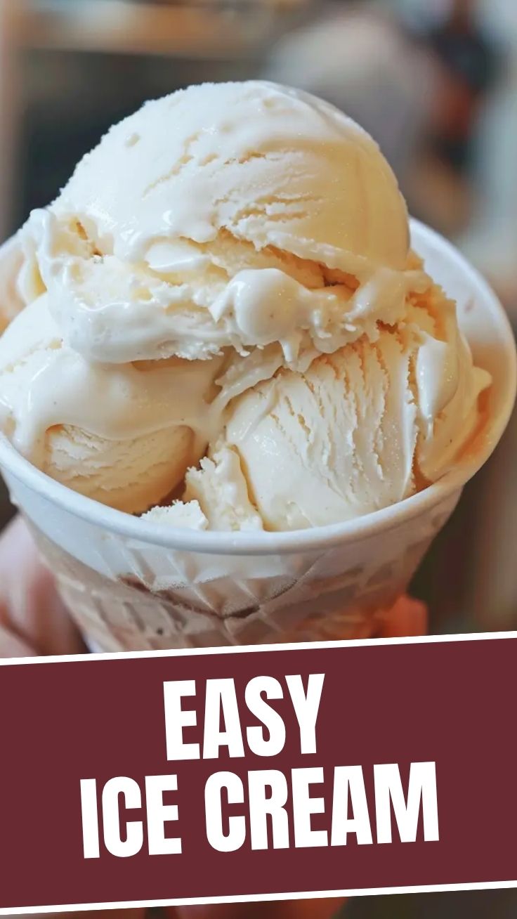 A creamy churn-free ice cream in a bowl with toppings