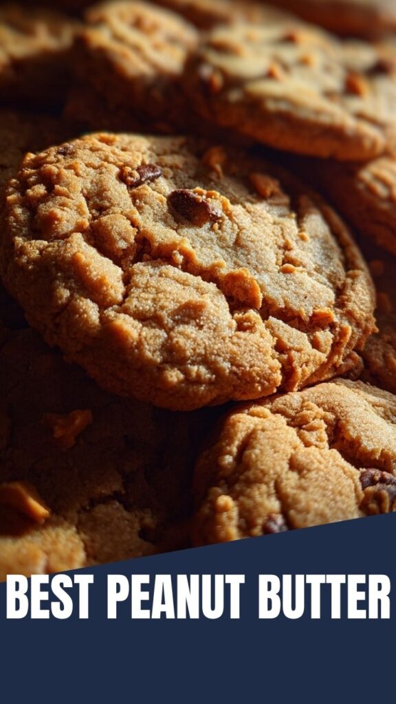 A close-up of freshly baked peanut butter cookies on a cooling rack.