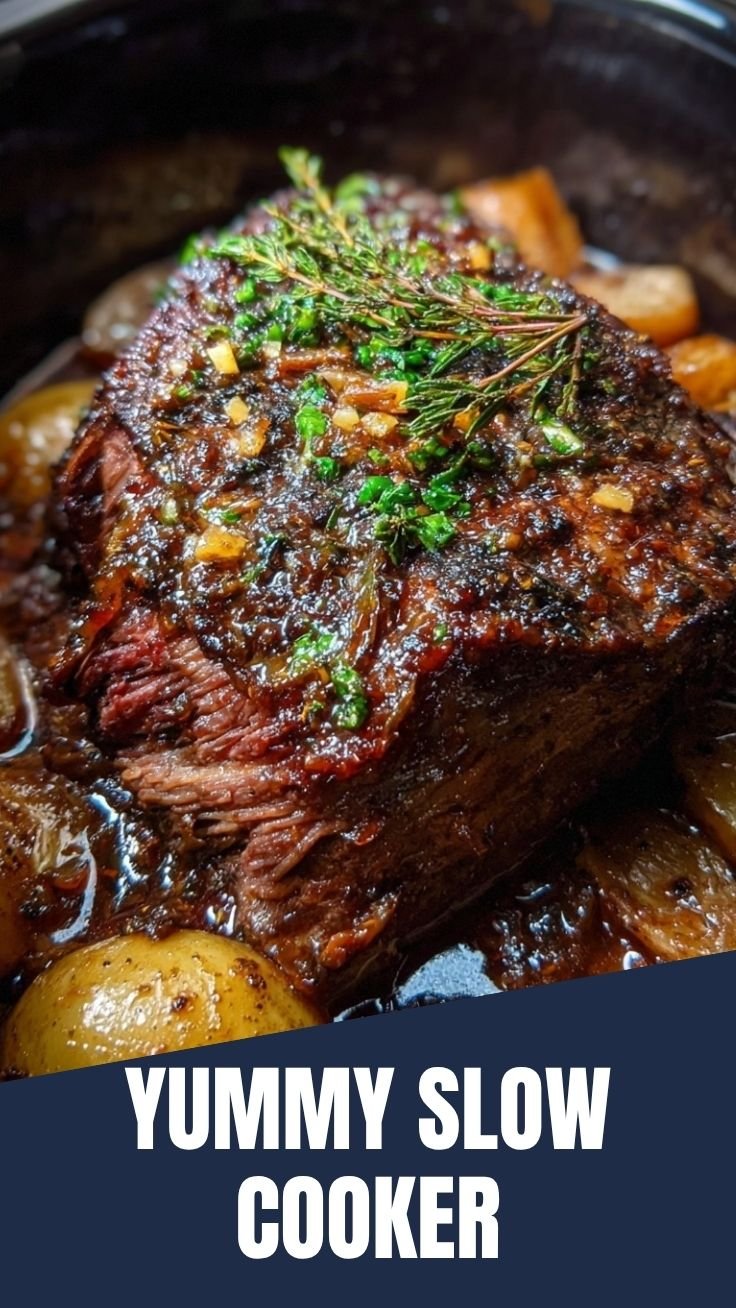 Slow cooker pot roast with carrots and potatoes