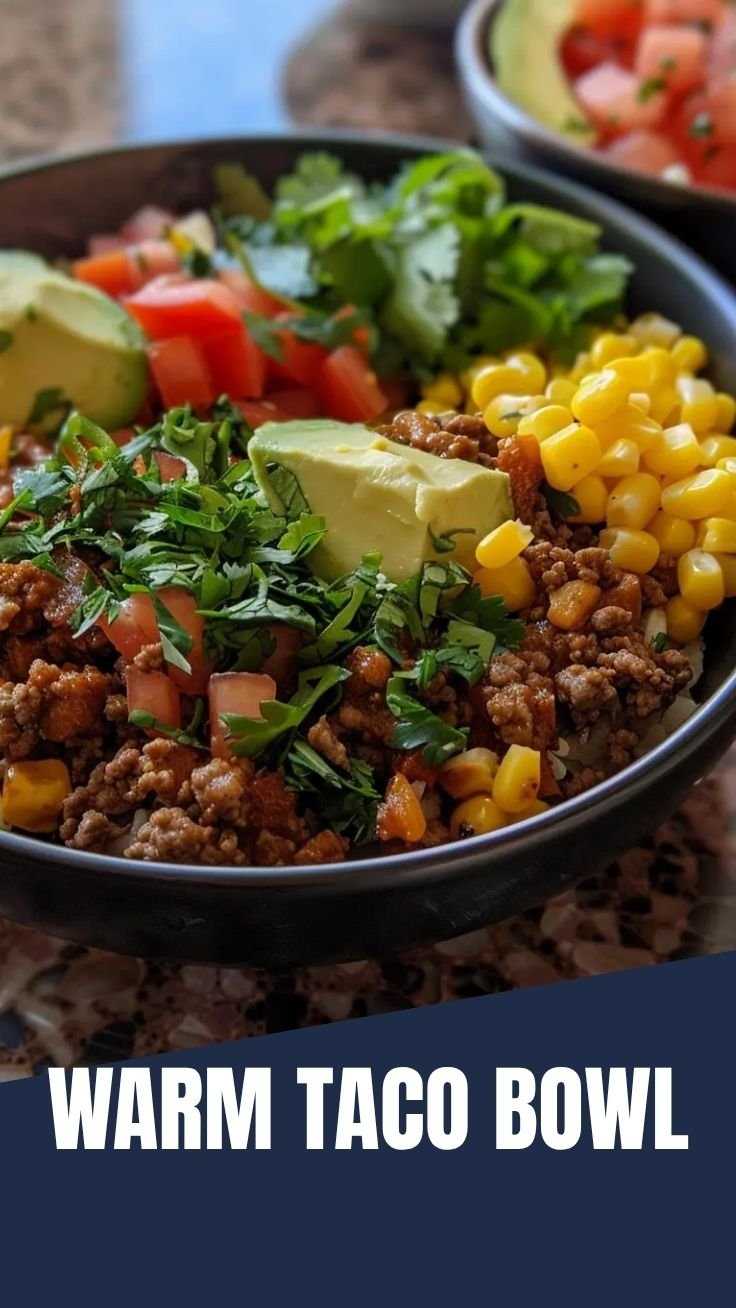 Fresh ingredients for taco bowl preparation