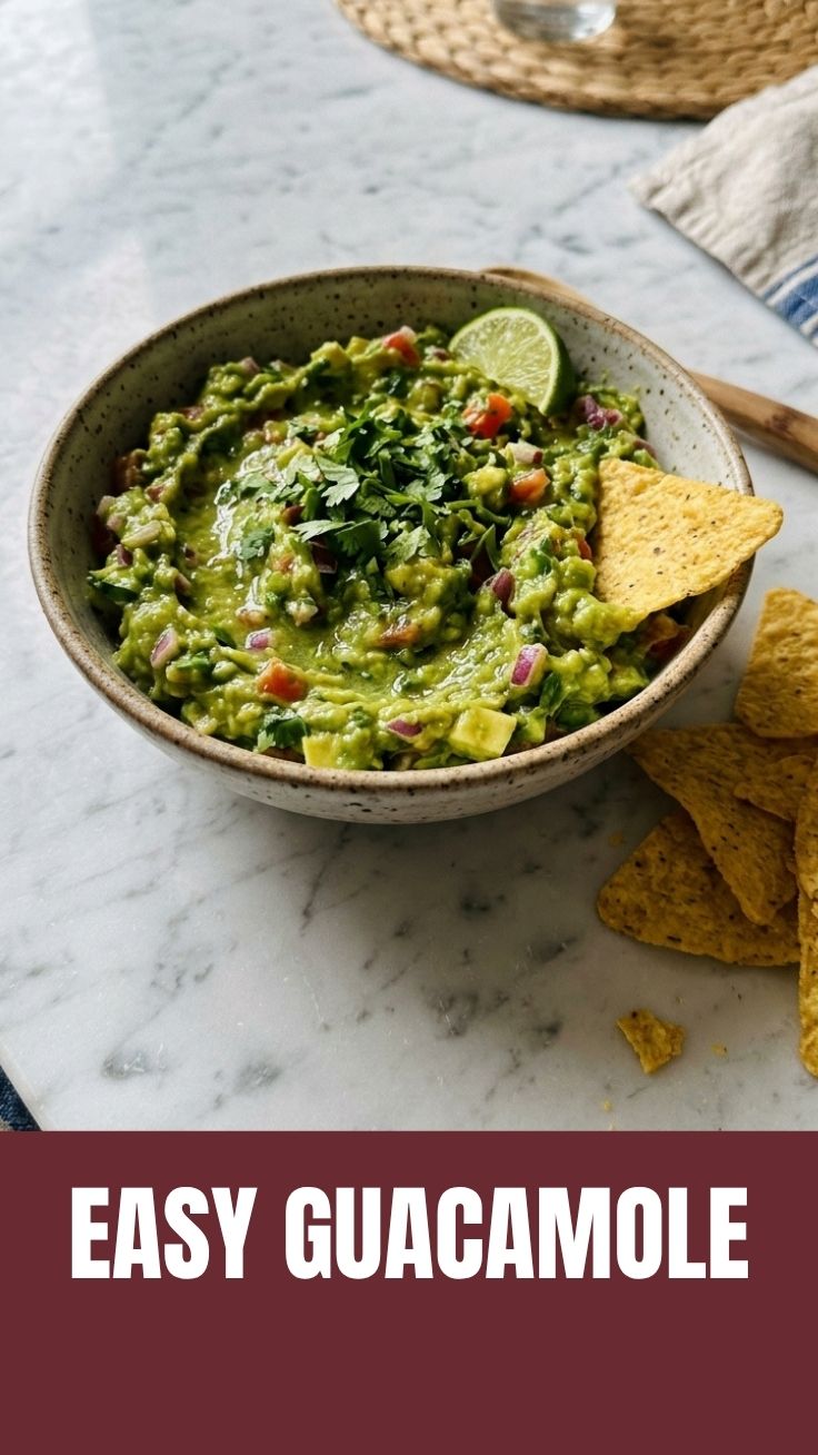 A vibrant bowl of fresh guacamole, ready to serve