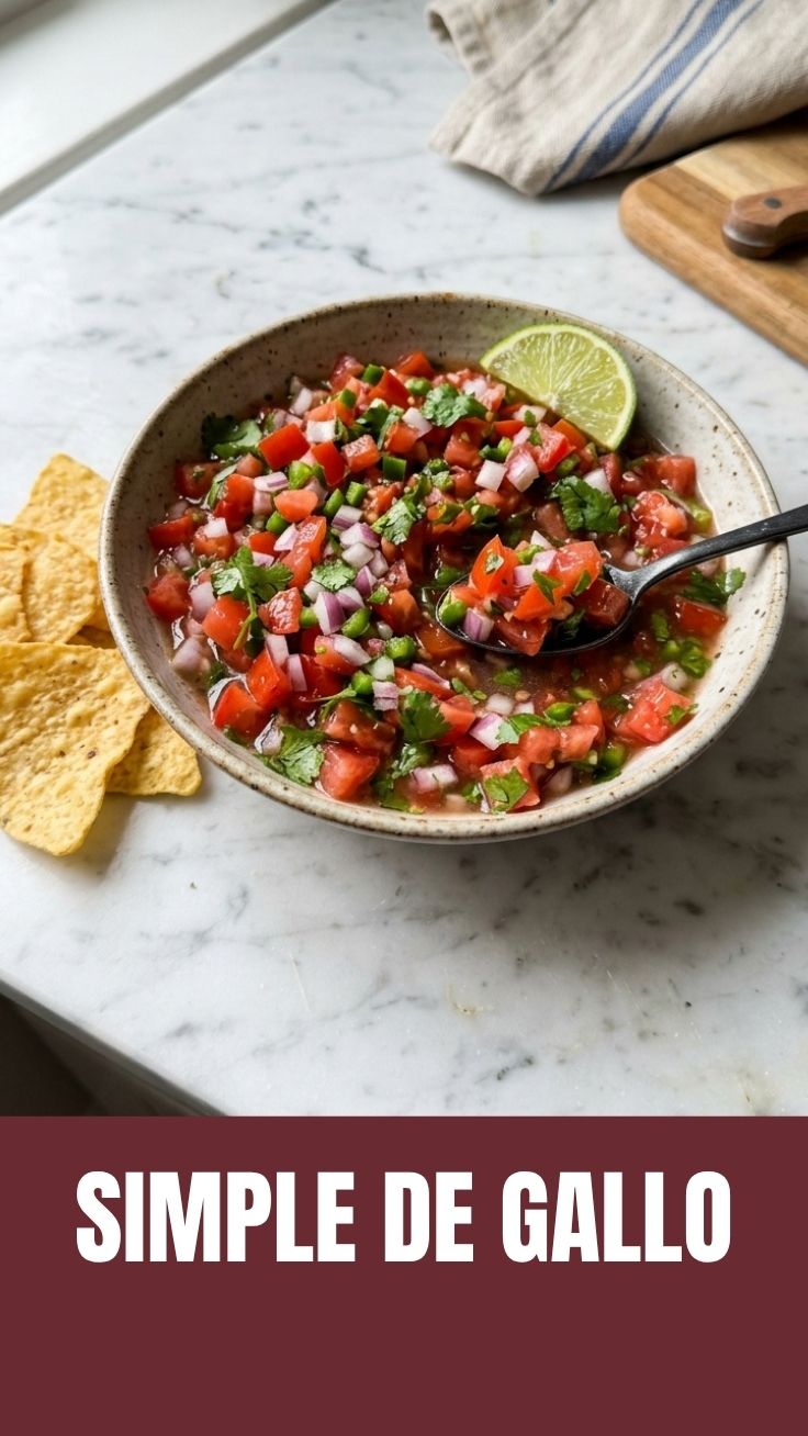 A vibrant bowl of fresh pico de gallo, showcasing diced tomatoes, onions, and cilantro.