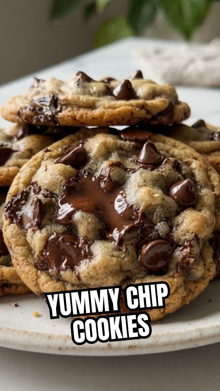 Freshly baked chocolate chip cookies sitting on a cooling rack.