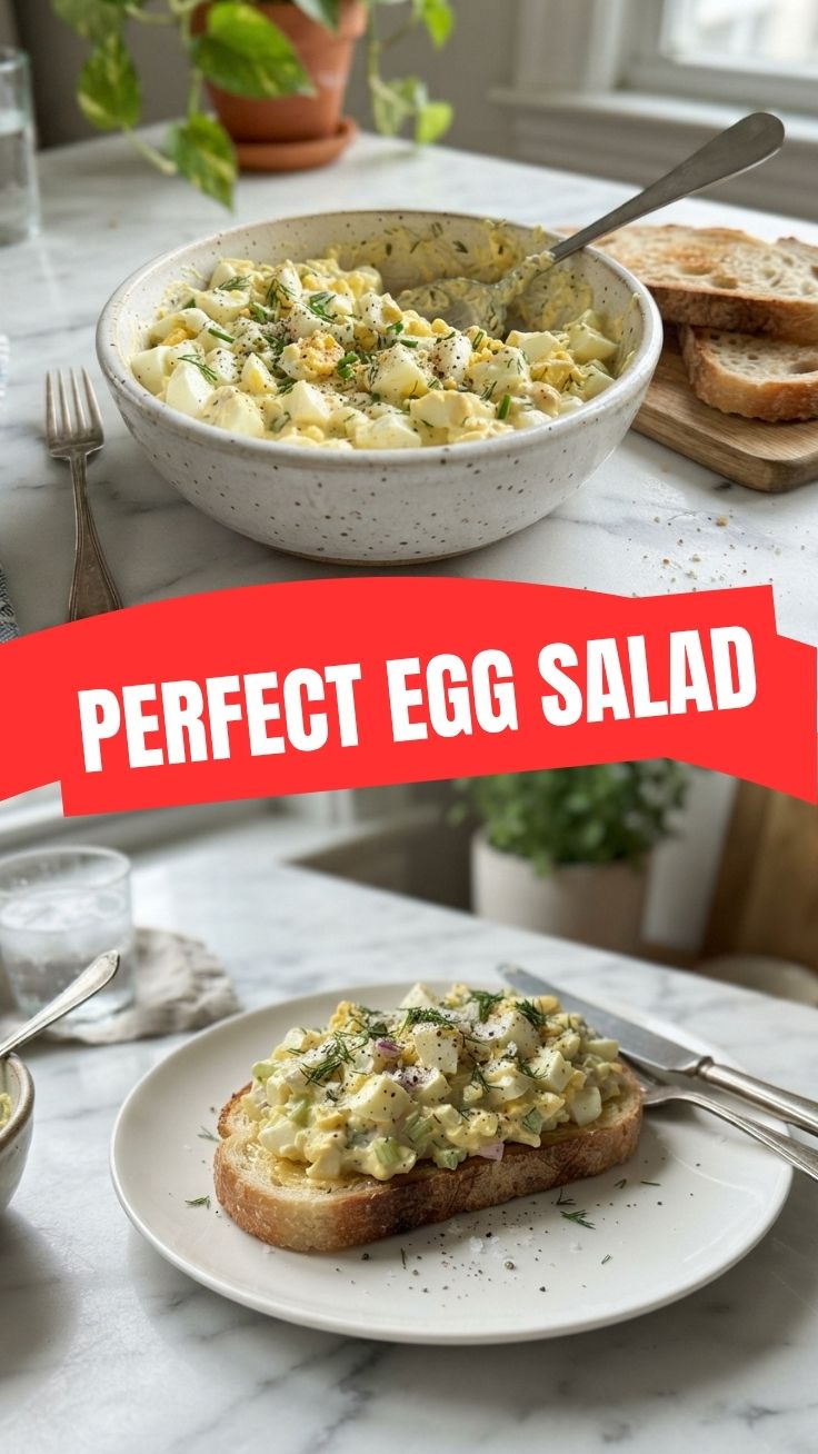 A bowl of fresh egg salad with chopped herbs and celery
