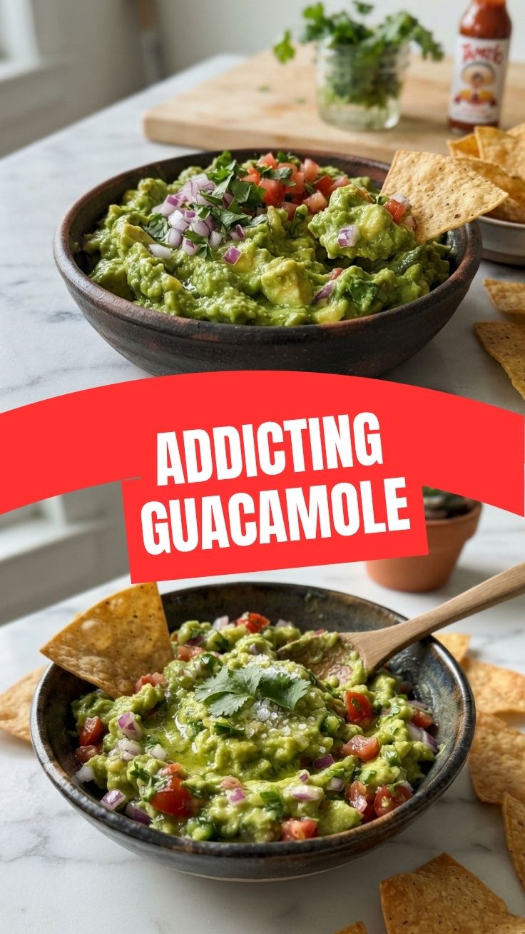 A vibrant bowl of fresh guacamole with chunky avocado and cilantro