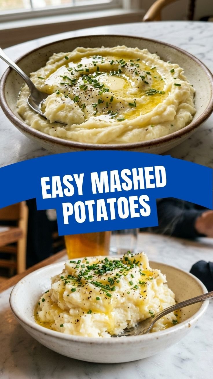 Perfectly mashed potatoes in a bowl