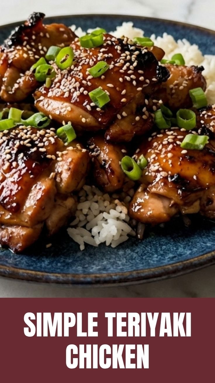 Teriyaki Chicken glazed with sesame seeds